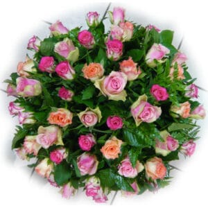 Coussin rond Elégance de Roses